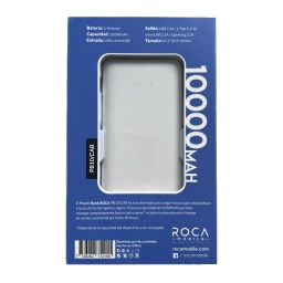 POWER BANK ROCA PB10CAB  10000 MAH BLANCO 4 ENTRADAS