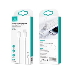 CABLE DE DATOS U84 TIPO C A LIGHTNING PD 20W 1M BLANCO US-SJ610