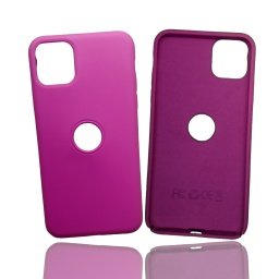 Funda Silicona iPhone 11 rosa-anaranjado GENERICO