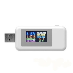 TESTER MEDIDOR DE CORRIENTE USB TIPO C BLANCO